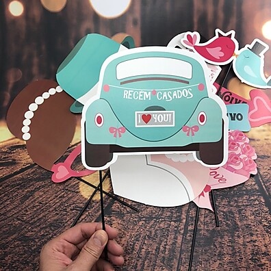 Kit Selfie Casamento: 10 Plaquinhas Divertidas!