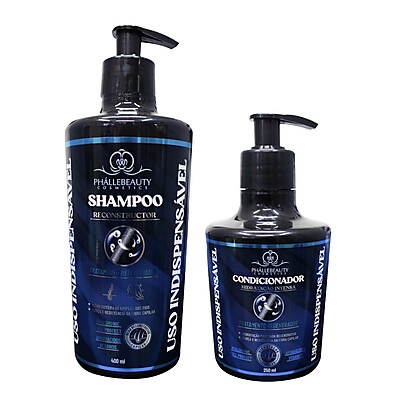 Kit Shampoo + Condicionador Uso Indispensável Phállebeauty – Hidratação Profunda para Fios Ressecados