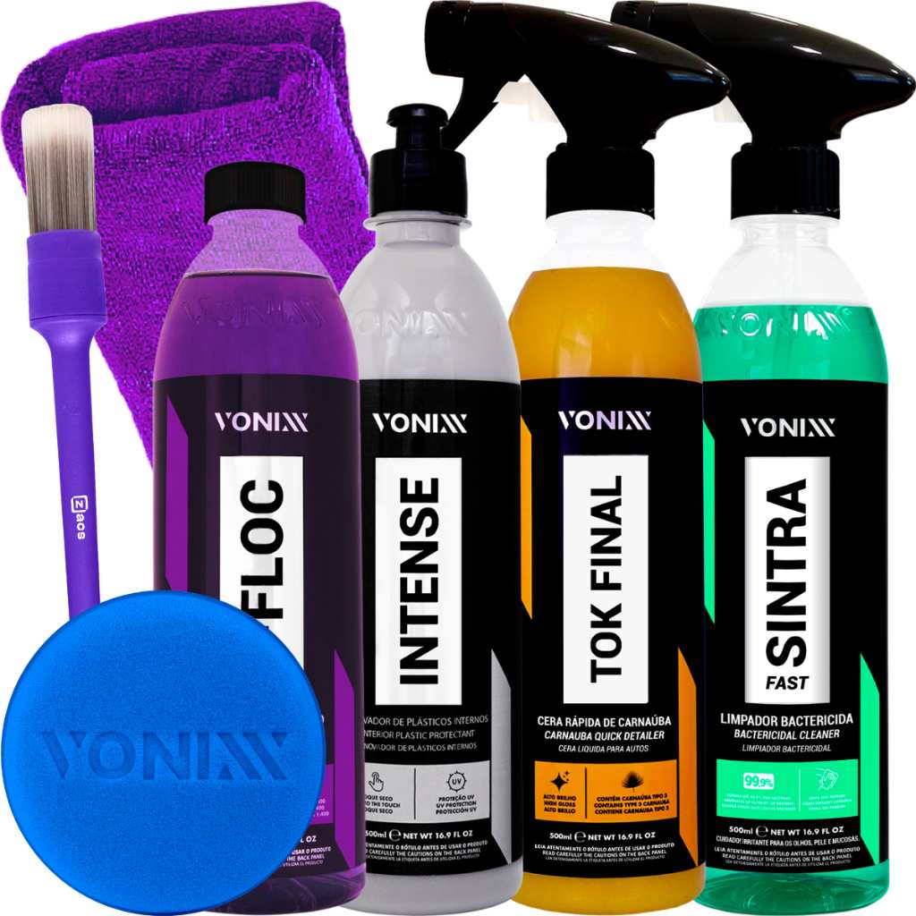 Kit Shampoo V-Floc + Cera Tok Final + Intense + Pincel Zacs
