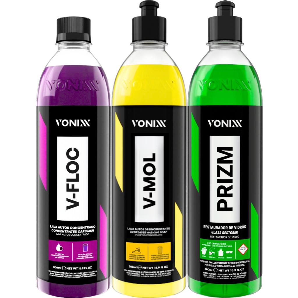 Kit Shampoo V-Mol V-Floc Prizm Vonixx: Limpeza Profunda e Restauração Automotiva