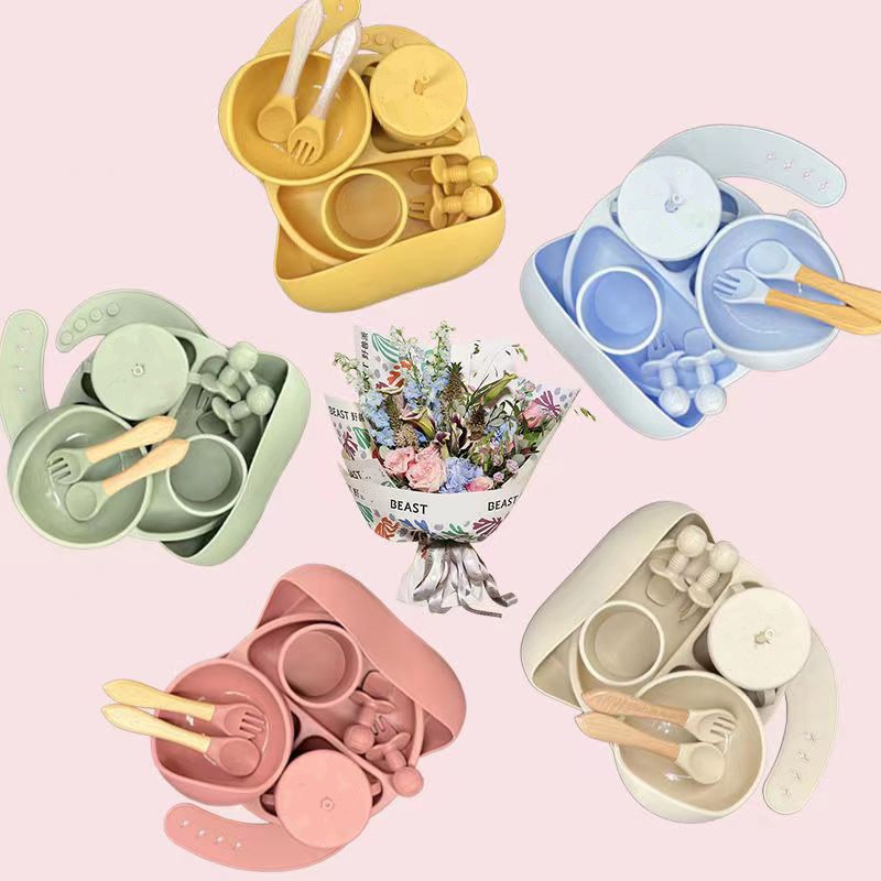 Kit Silicone Bebê: Prato, Tigela, Copo e Mais!