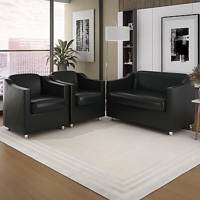 Kit Sofá + Poltronas Courino: Conforto e Estilo