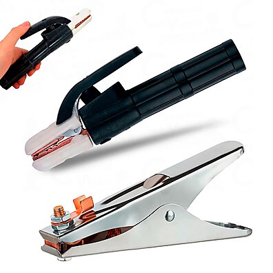 Kit Solda 500A: Garra e Porta Eletrodo Profissional