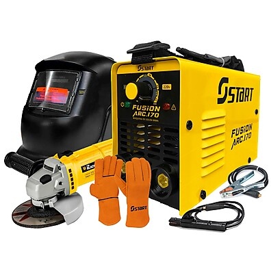 Kit Solda Completo: Máquina 170A + Esmerilhadeira