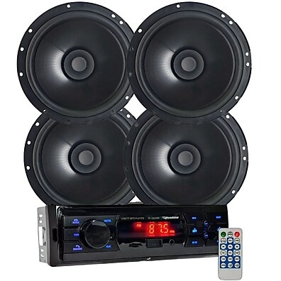 Kit Som Automotivo Completo: Rádio + 4 Falantes 100W