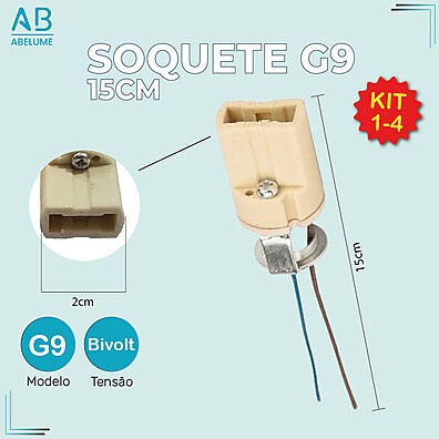 Kit Soquete Lâmpada G9 15CM Bivolt – Instalação Fácil!