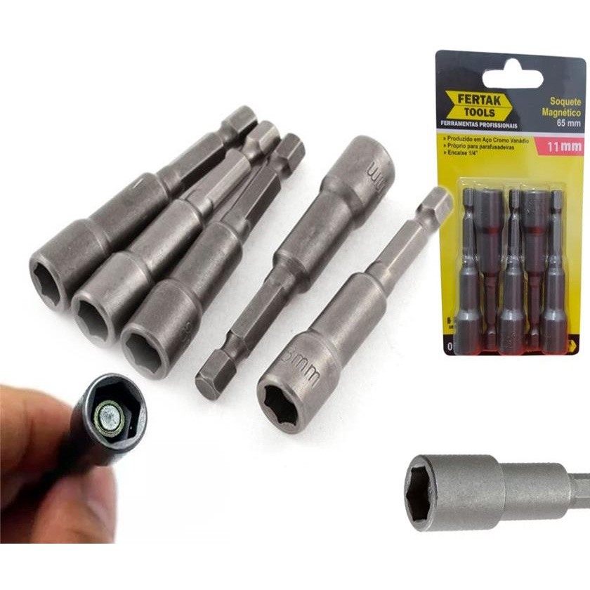 Kit Soquetes Magnéticos Fertak 11mm: Precisão e Eficiência