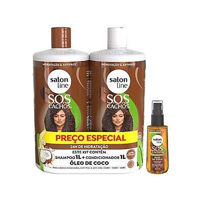 Kit SOS Cachos Coco: Hidratação Profunda para Cabelos Cacheados