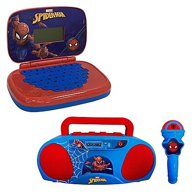 Kit Spider-Man: Laptop + Karaokê – Diversão Garantida!