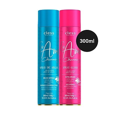 Kit Spray Argan + Gloss Charming: Brilho e Proteção para Cabelos Perfeitos