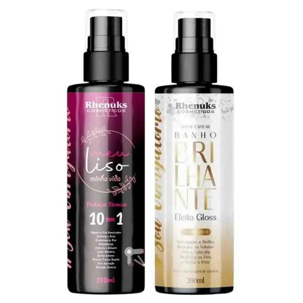 Kit Spray Capilar Meu Liso + Banho Brilhante 200ml