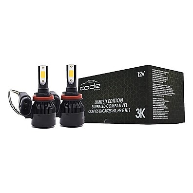 Kit Super Led H11 3000K 12V Code: Iluminação Xenon com 2 Chips