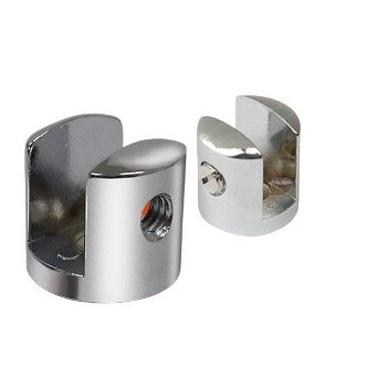 Kit Suporte Prateleira Vidro 8mm Cromado