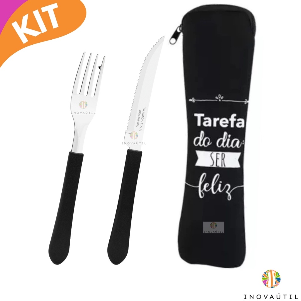 Kit Talher 3 Peças com Estojo Neoprene Tramontina – Prático e Portátil