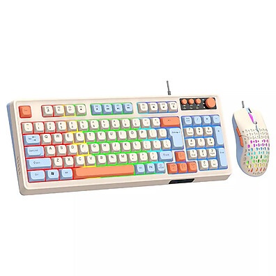 Kit Teclado e Mouse Gamer Lehmox: LED, Silencioso e ABNT2
