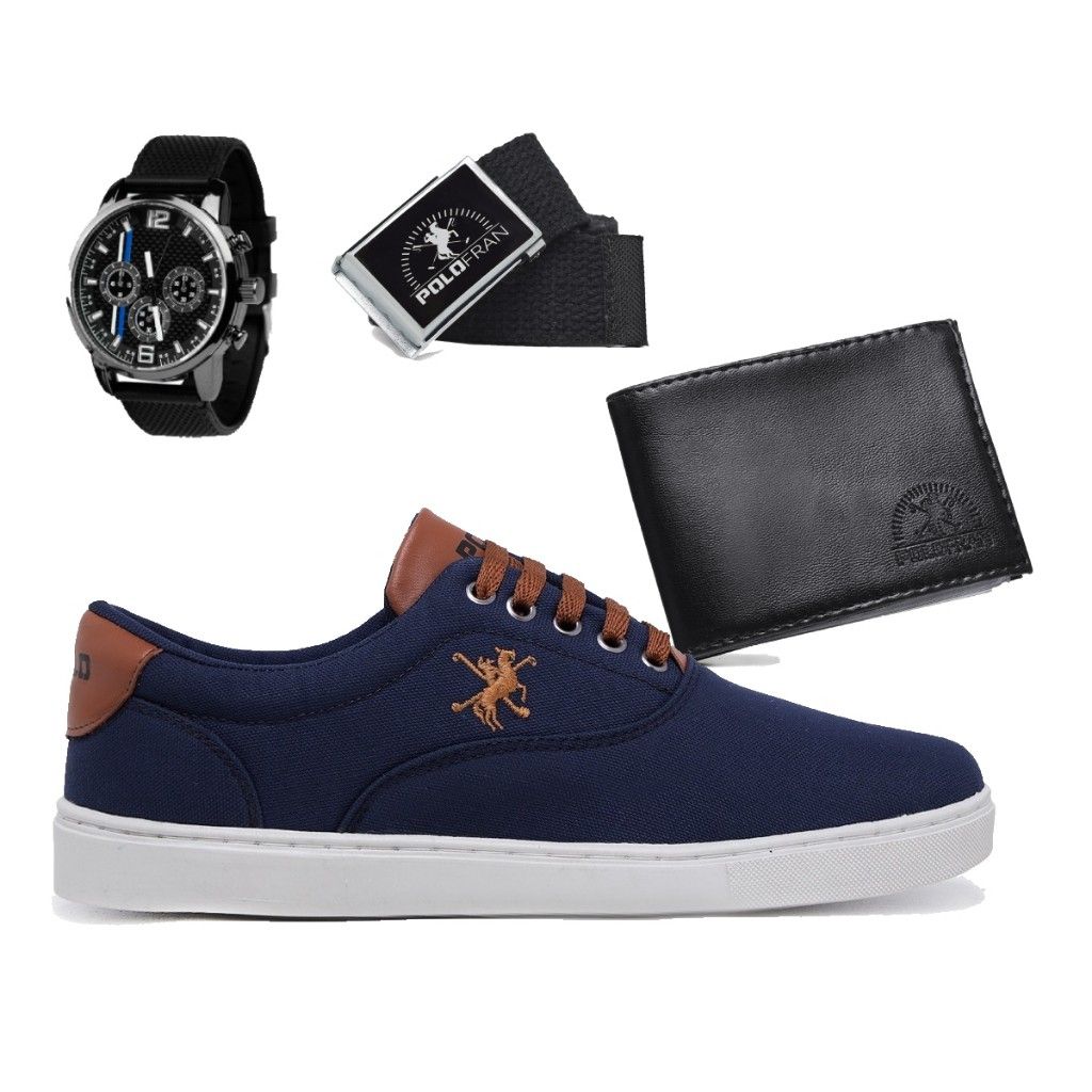 Kit Tênis + Relógio + Carteira: Estilo Completo!