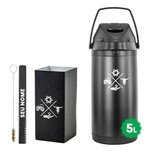 Kit Tereré 5L: Garrafa, Copo e Bomba Personalizados