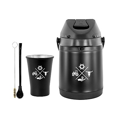 Kit Tereré Completo 2.5L – Garrafa, Copo e Bomba Preta