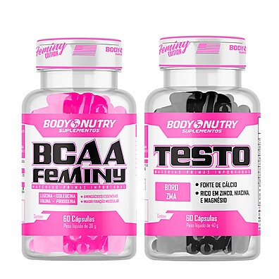 Kit Testo Feminino + BCAA Feminy – Força e Massa Muscular