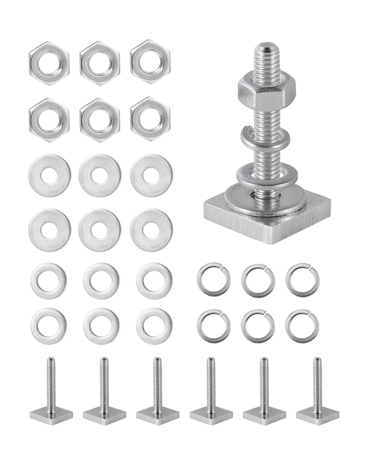 Kit 6 Parafusos T M6x35mm Inox 304 para Rack de Teto - Fixação Segura e Durável