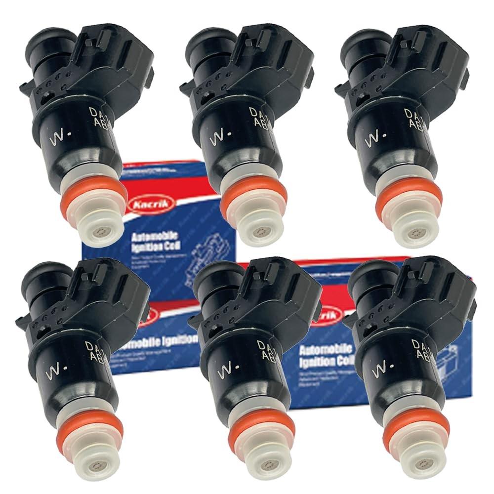 Kit 6 Injetores de Combustível Kacrik 16450-RCA-A01 para Acura MDX, TL, Honda Accord, Odyssey, Ridgeline