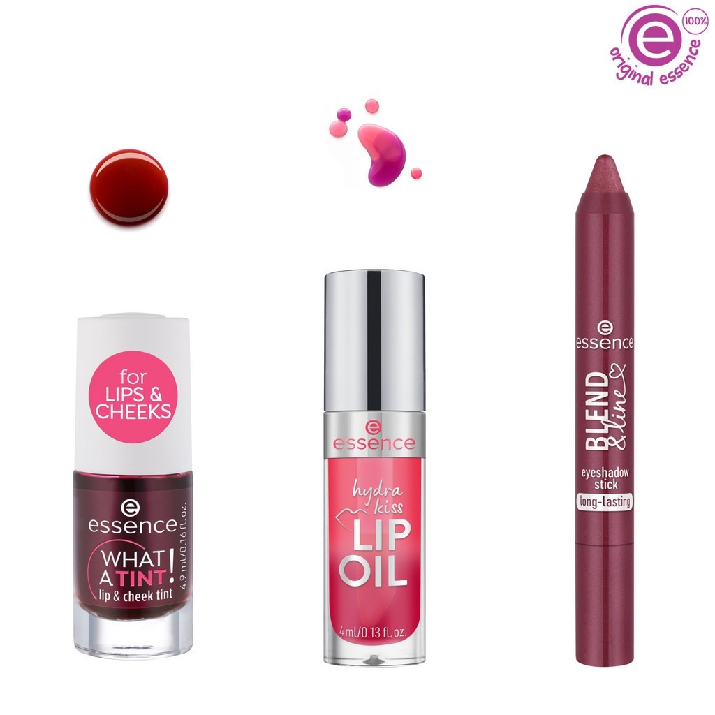 Kit Tons Rosados essence: Lábios & Olhos Radiantes