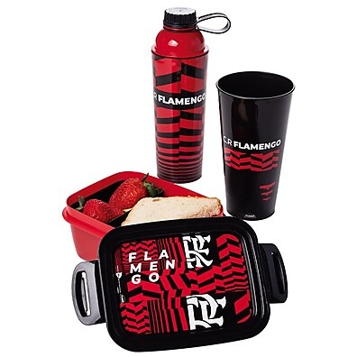 Kit Torcedor Flamengo: Copo, Garrafa e Marmita!