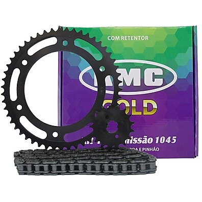 Kit Transmissão KMC Gold NXR Bros 150 até 2008 - Aço 1045