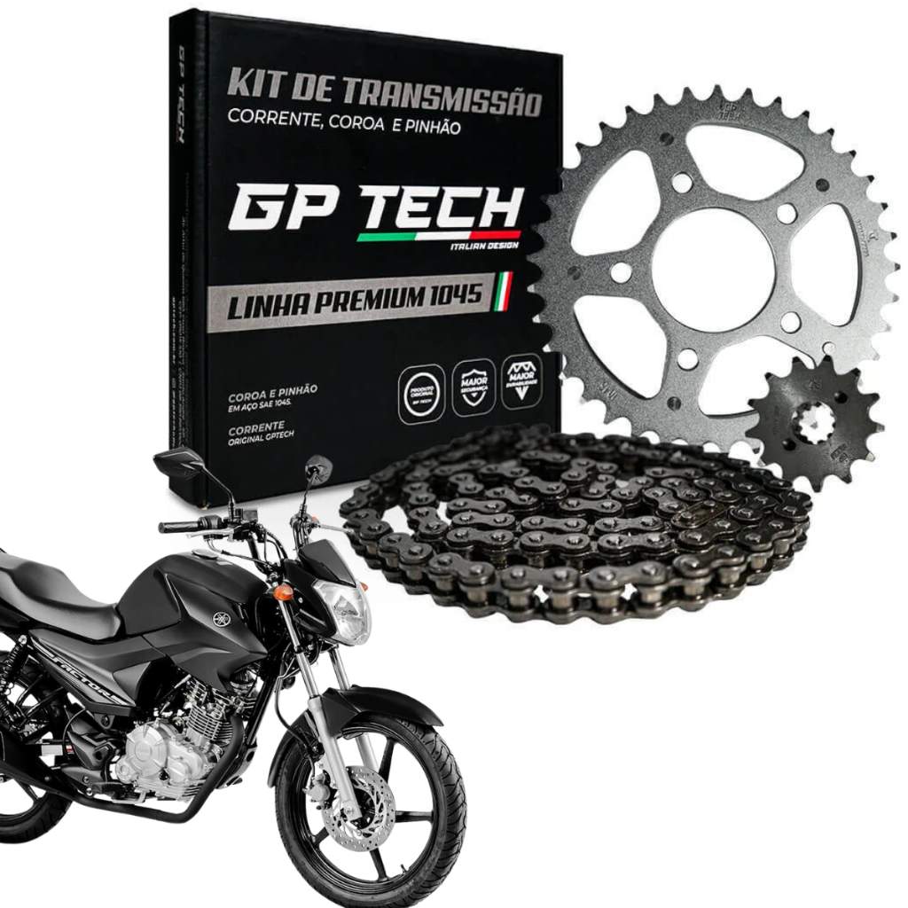 Kit Transmissão YBR/Factor: Potência e Durabilidade GP Tech