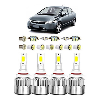 Kit Ultra Led Honda Civic 2006-2011: +20k Lúmens e Instalação Fácil