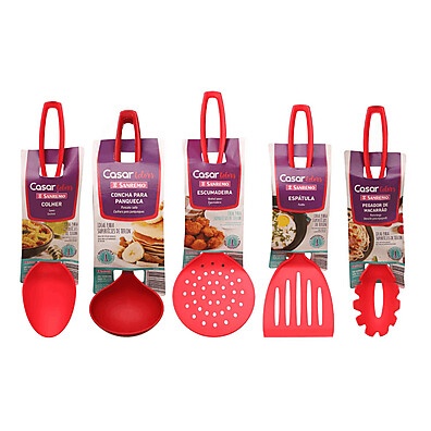 Kit Utensílios Cozinha Sanremo: 6 Peças Vermelhas!