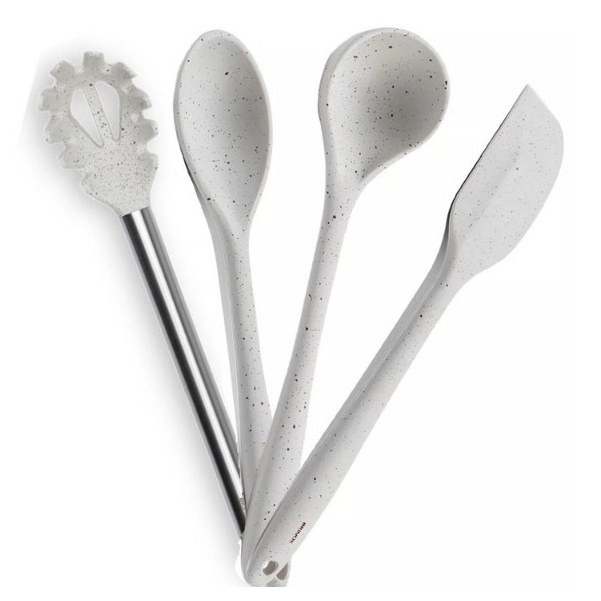 Kit Utensílios de Silicone Vanilla Brinox – 4 Peças Essenciais