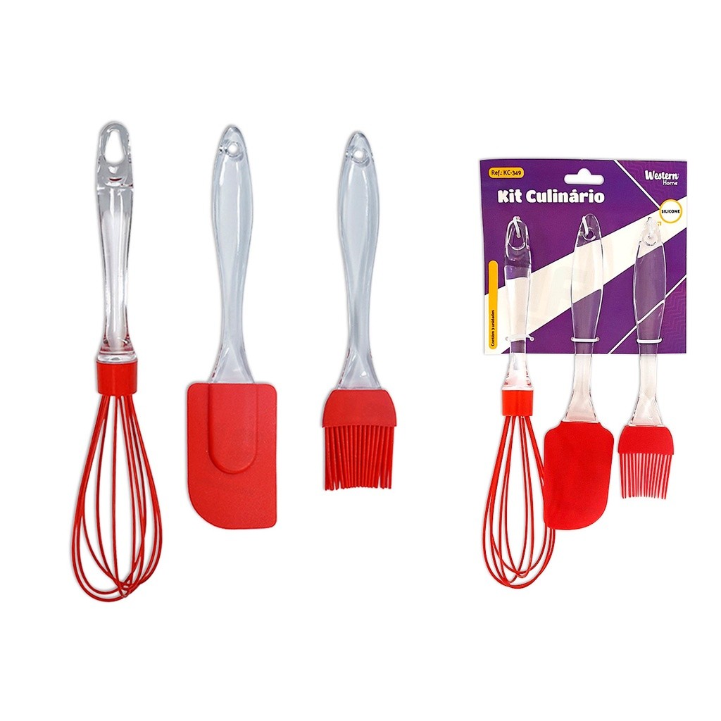 Kit Utensílios Silicone Cozinha: 3 Peças Essenciais!
