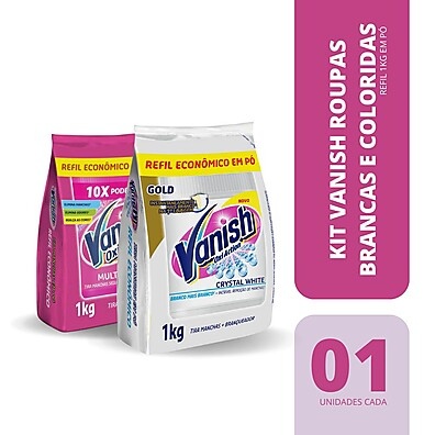 Kit Vanish 2x1kg: Remove 100% das Manchas!
