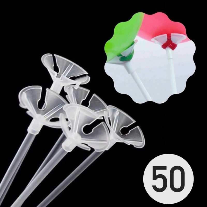 Kit Varetas Balão: 50 Unidades + Suporte