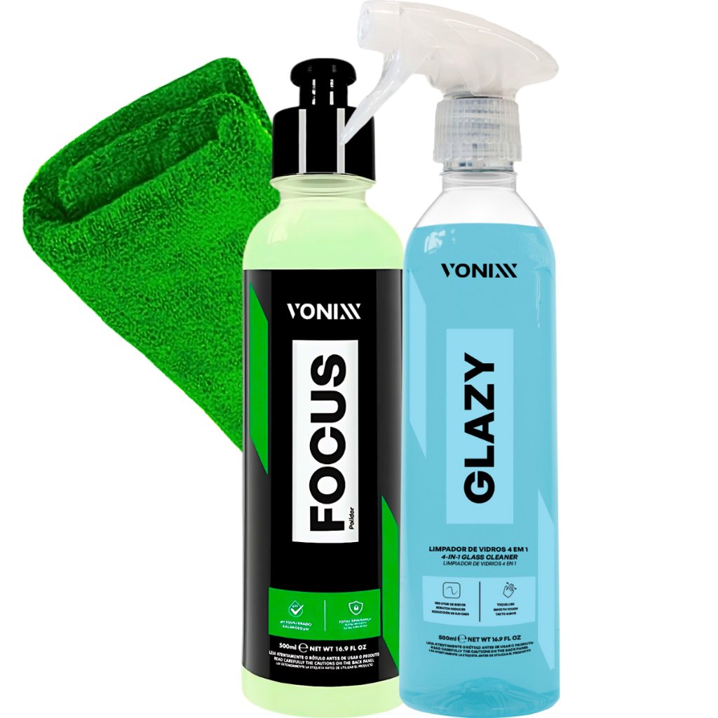 Kit Vidro Perfeito: Limpeza, Proteção e Sem Marcas!