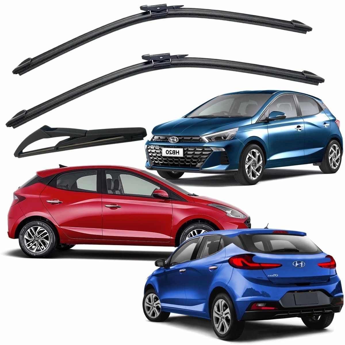 Kit Limpador de Para-brisa Premium para Nova HB20 (2020-2024) - Visibilidade e Estilo Impecáveis