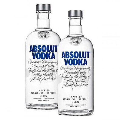 Kit Vodka Sueca Absolut Natural 750ml – 2 Unidades