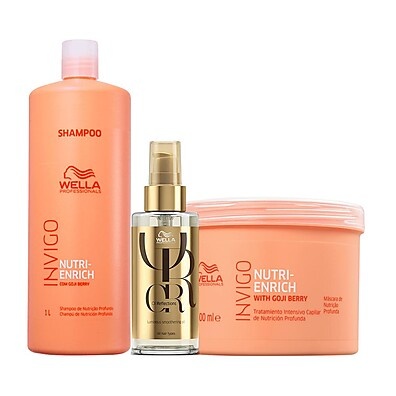 Kit Wella Invigo Enrich: Hidratação e Brilho em 3 Produtos