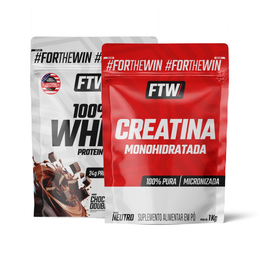 Kit Whey 100% + Creatina 1Kg FTW: Ganho de Massa e Desempenho