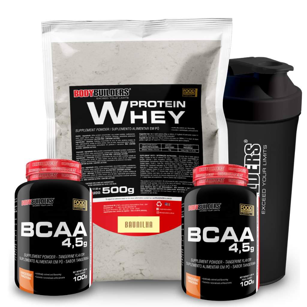 Kit Whey + BCAA: Ganhe Massa e Energia!