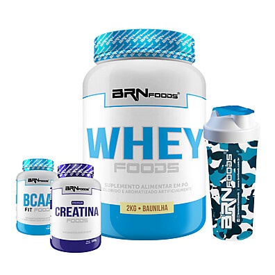 Kit Whey + Creatina + BCAA: Maximize Seus Resultados!