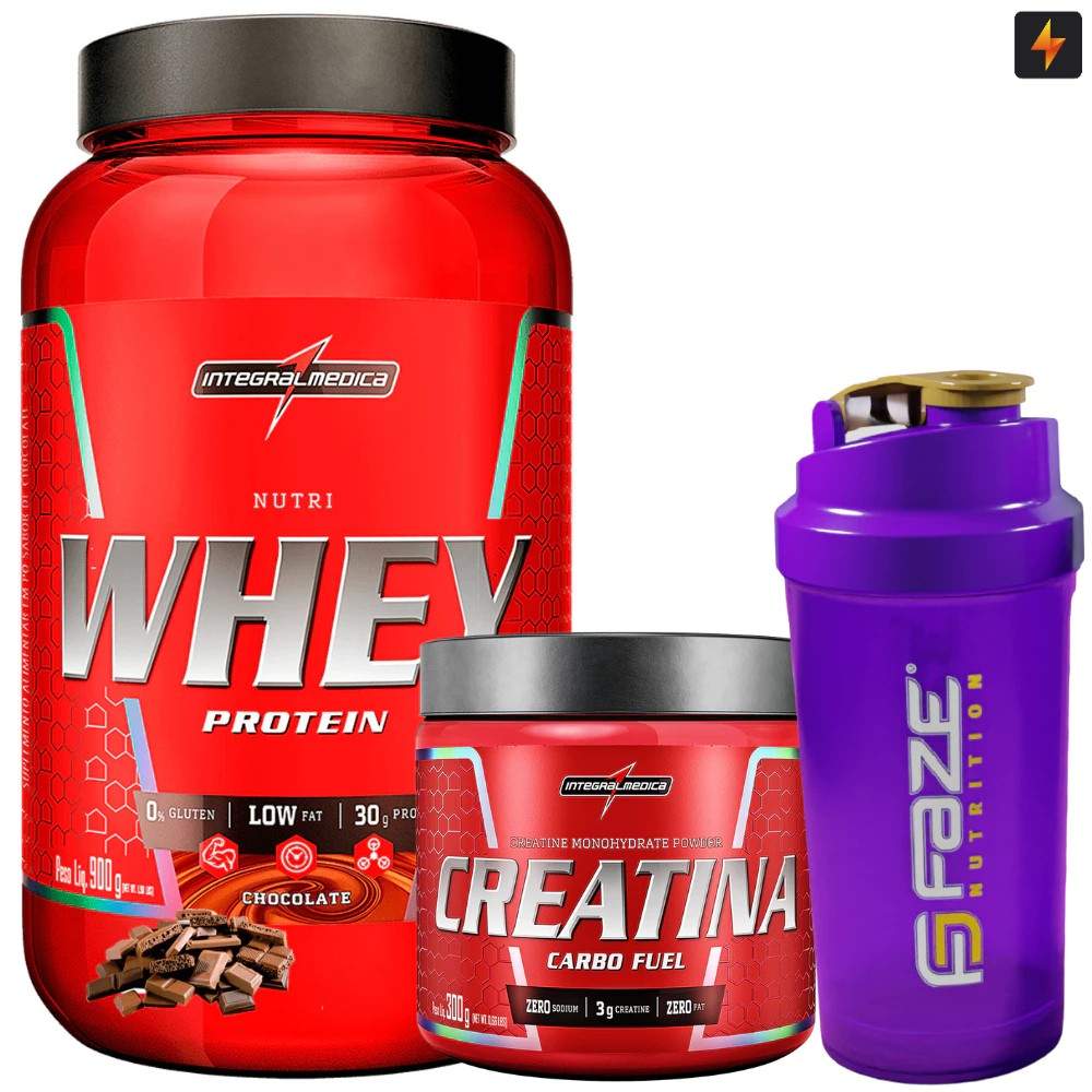 Kit Whey + Creatina: Massa e Força!