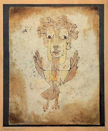 Angelus Novus (1920) de Paul Klee - Reprodução em Canvas de Alta Qualidade