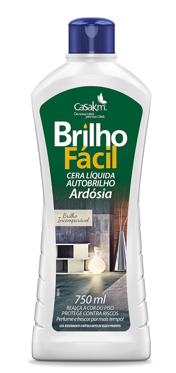 Casa Km Cera Líquida Brilho Fácil para Pisos - Ardósia 750ml