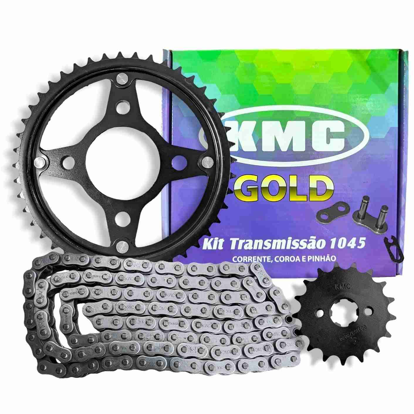 Kit Relação Fan/Titan 160 (2016-2023) KMC Gold - Aço Resistente