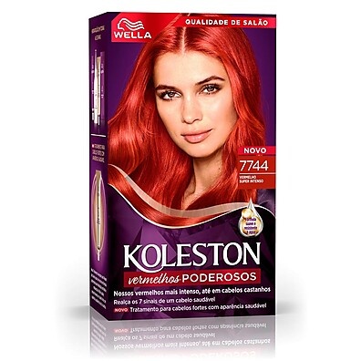 Koleston Wella 7744: Vermelho Intenso e Vibrante