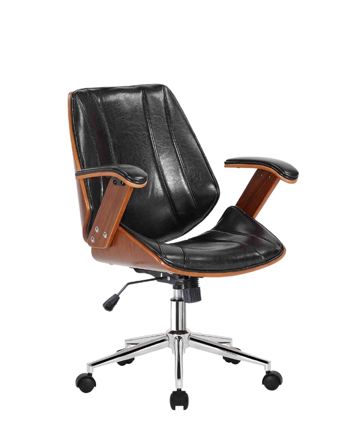 Cadeira Kopenhagen Diretor Office em Couro Ecologico com Base Cromada - Conforto e Estilo para seu Ambiente