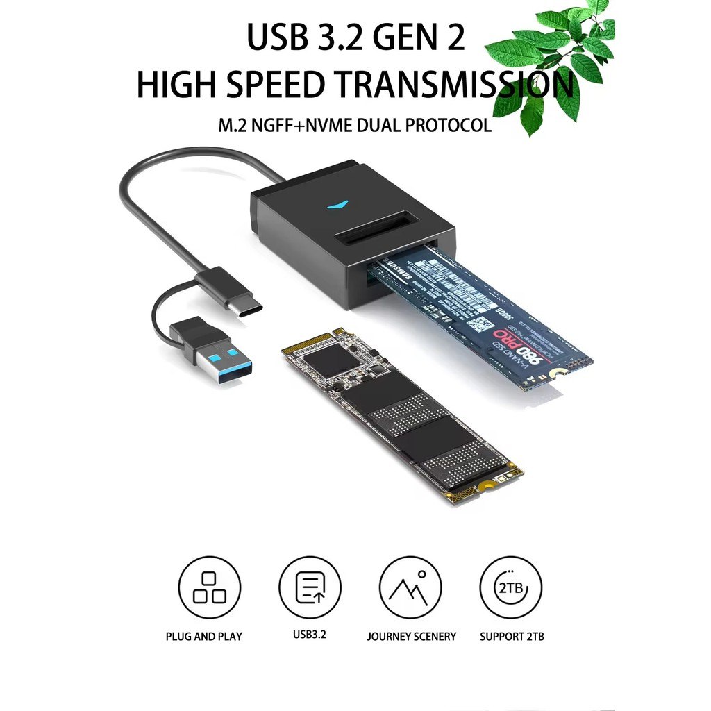SSD Portátil: Adaptador M.2 USB 3.2 Gen 2 Knup KP-HD850