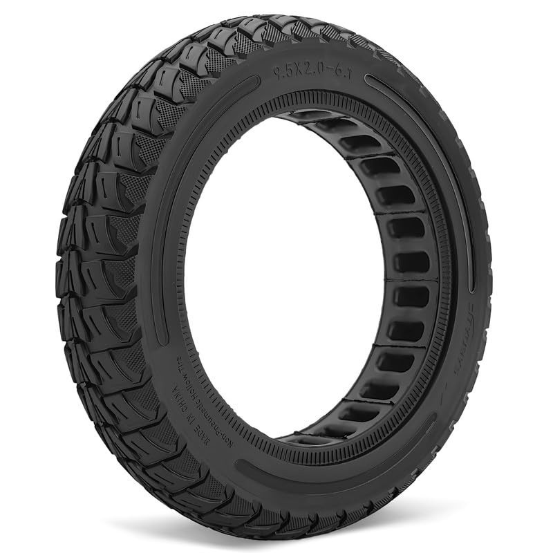 Pneu Scooter Elétrica Niu KQi3 Pro/Max 9.5x2-6.1 Off-Road Sólido Anti-Furo